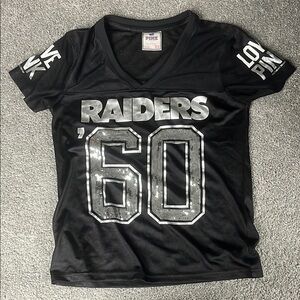 PINK Victoria's Secret Raiders '60 Black Shirt